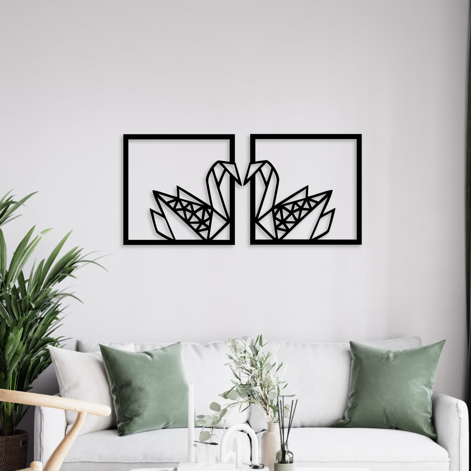 Love Swans Metal Wall Art