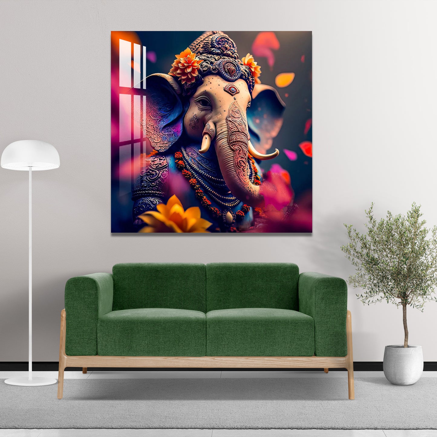 Lively Ganesha Acrylic Wall Art