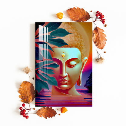 Lord Buddha Face Acrylic Wall Art