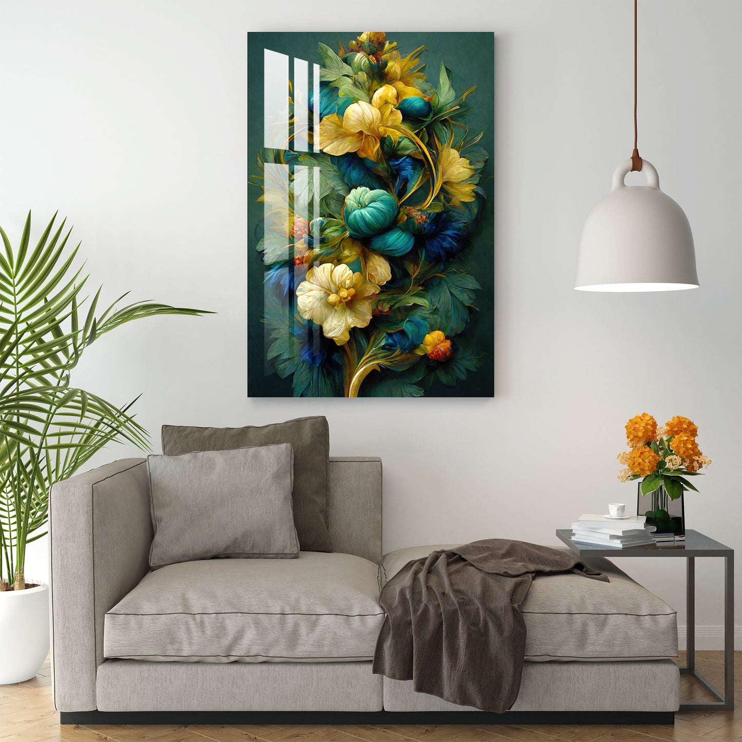 Shades of Green & Yellow Acrylic Wall Art