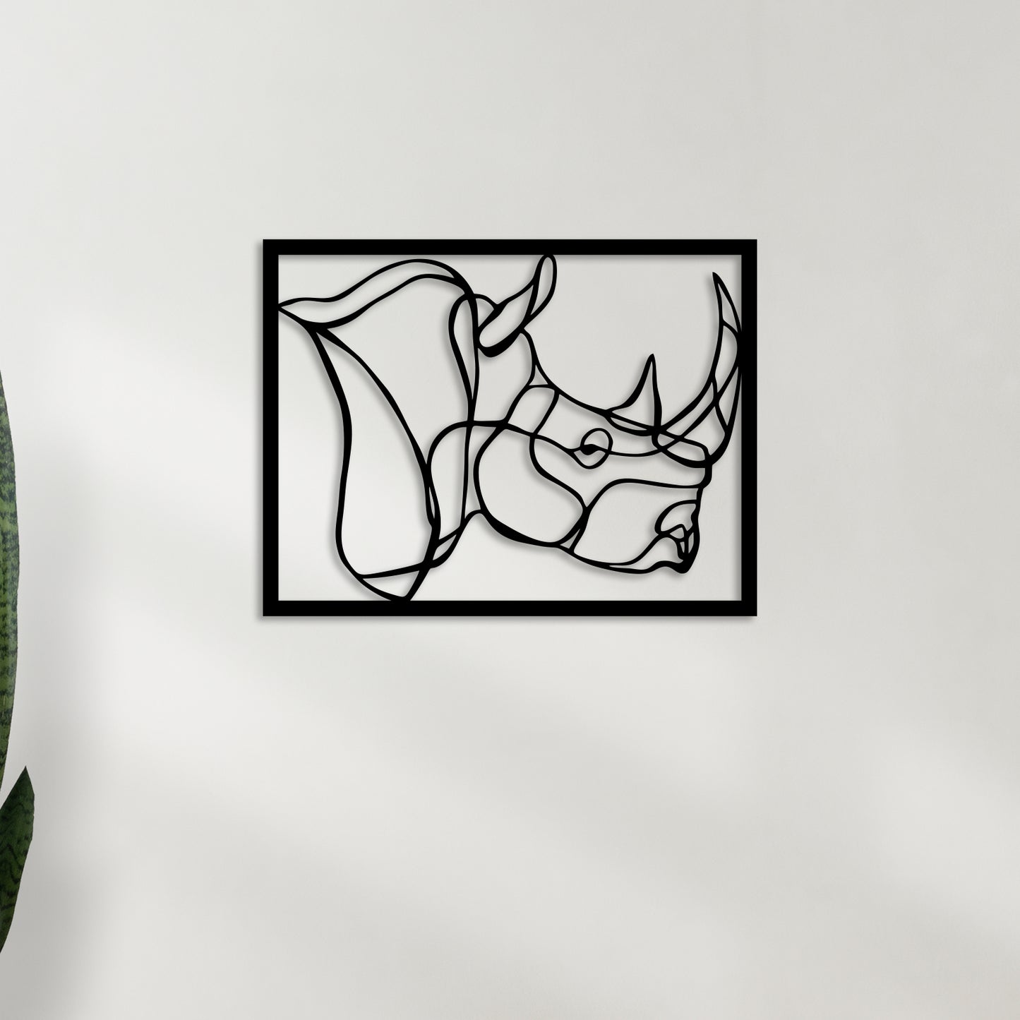 Rhinoceros Metal Wall Art