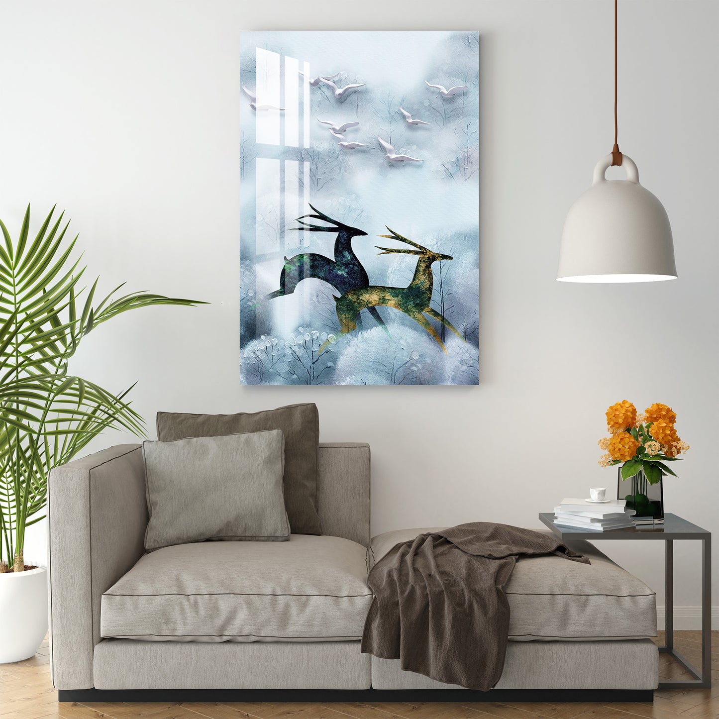 Running Deer Acrylic Wall Art