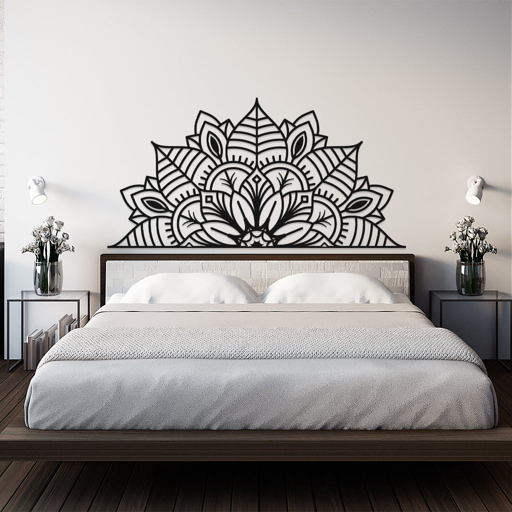 Flower In Triangle Metal Wall Art