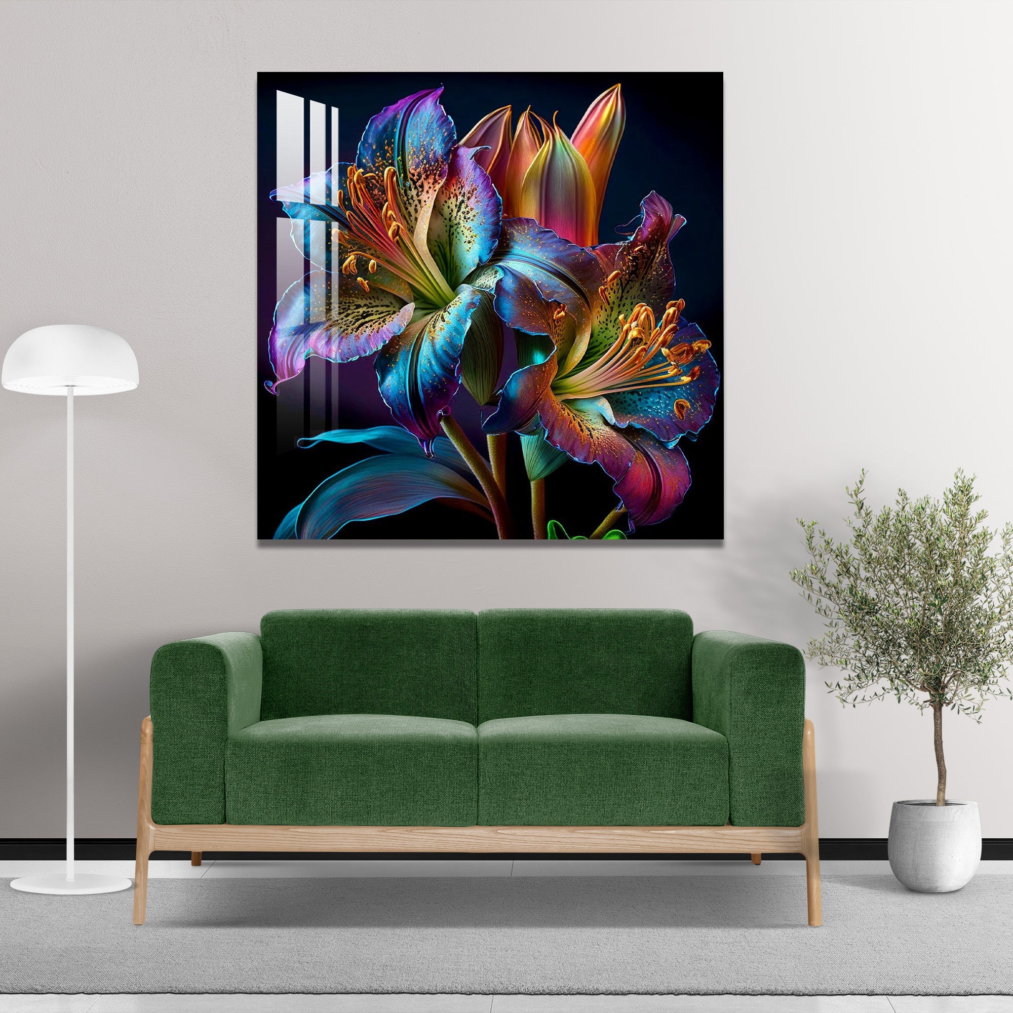 The Rainbow Flower Acrylic Wall Art