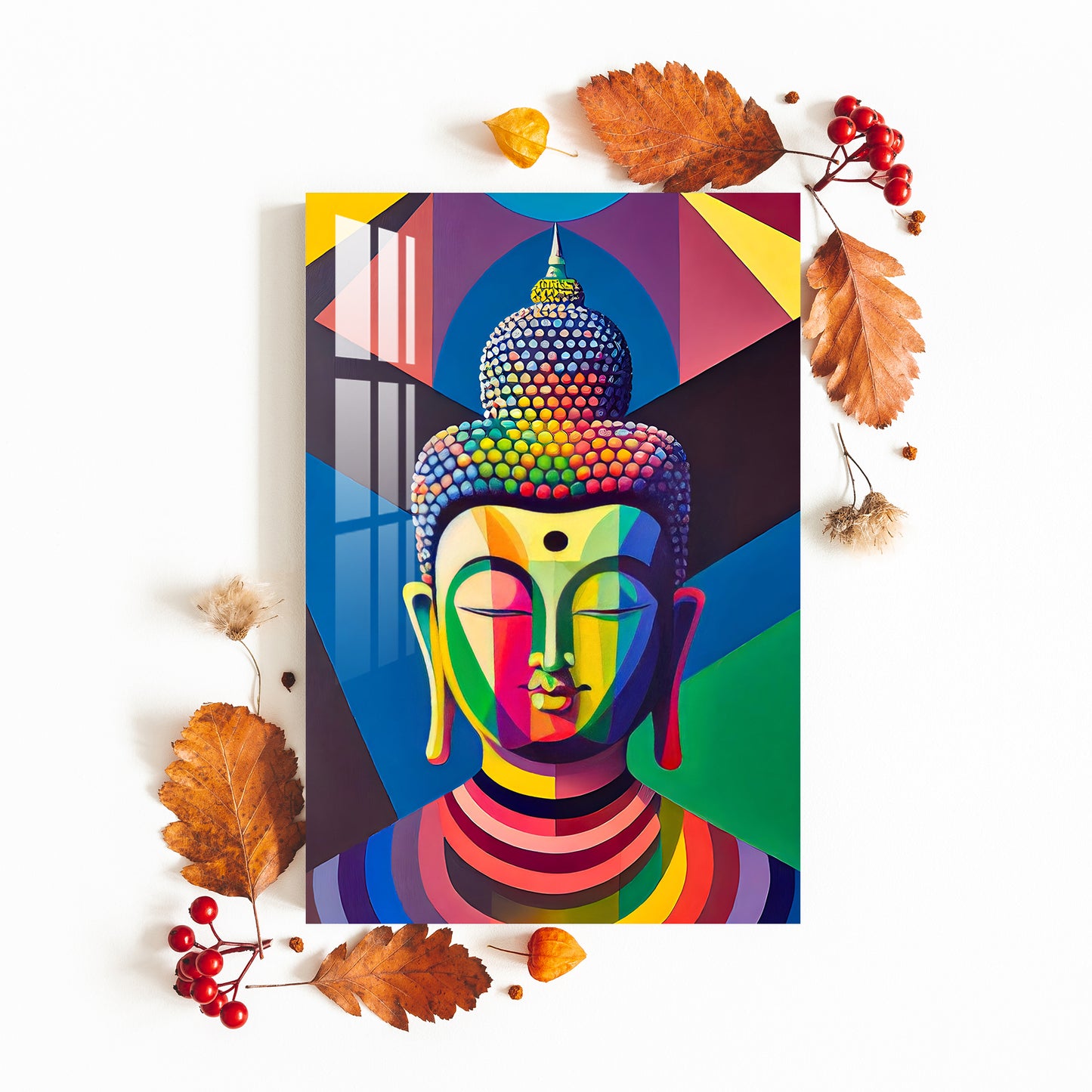 Colourful Buddha Acrylic Wall Art