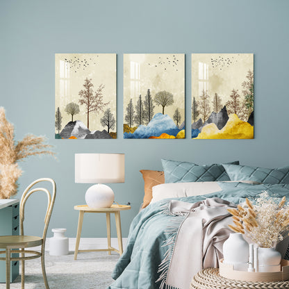 Nordic Landscape Acrylic Wall Art (Set of 3)