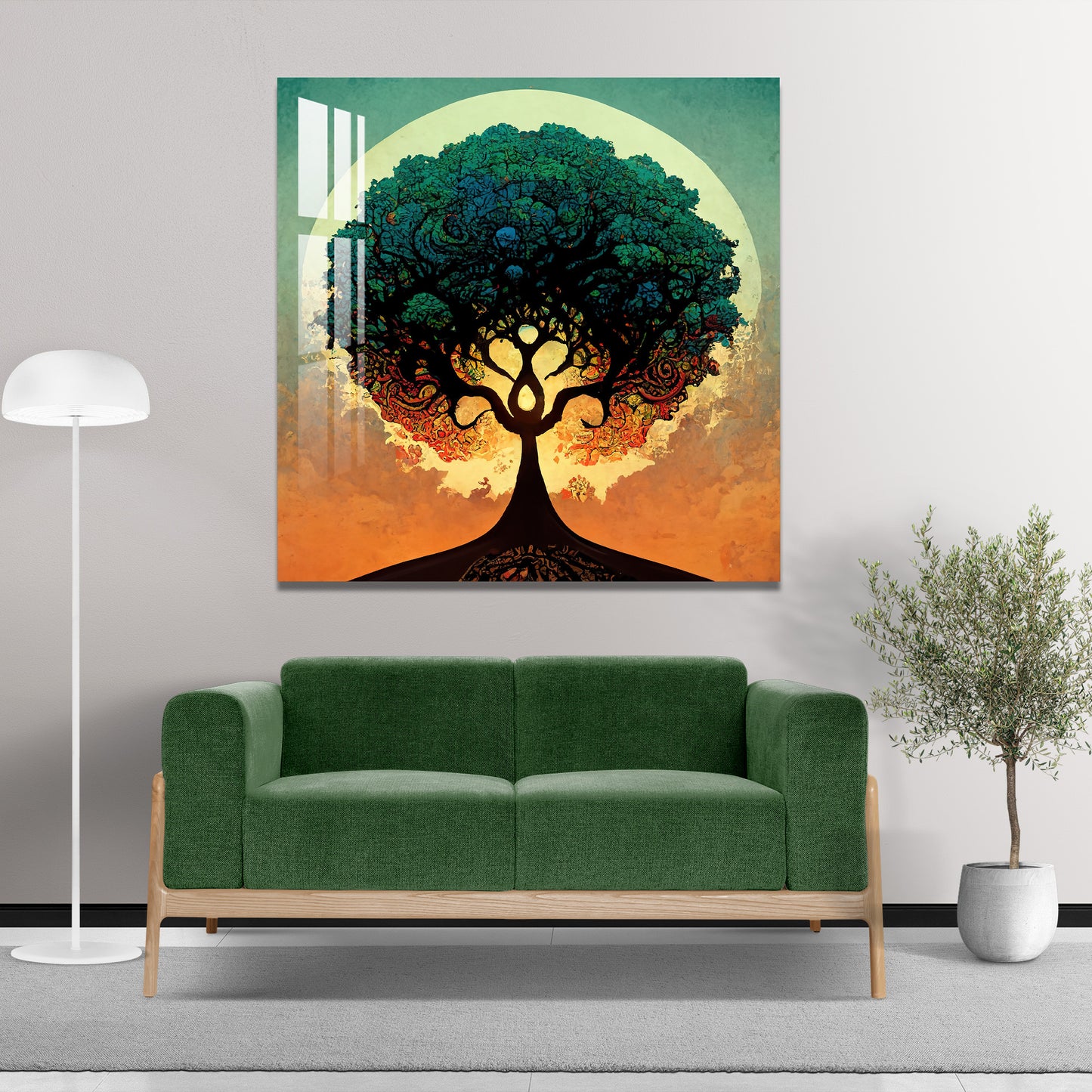 Lush Green Tree Acrylic Wall Art