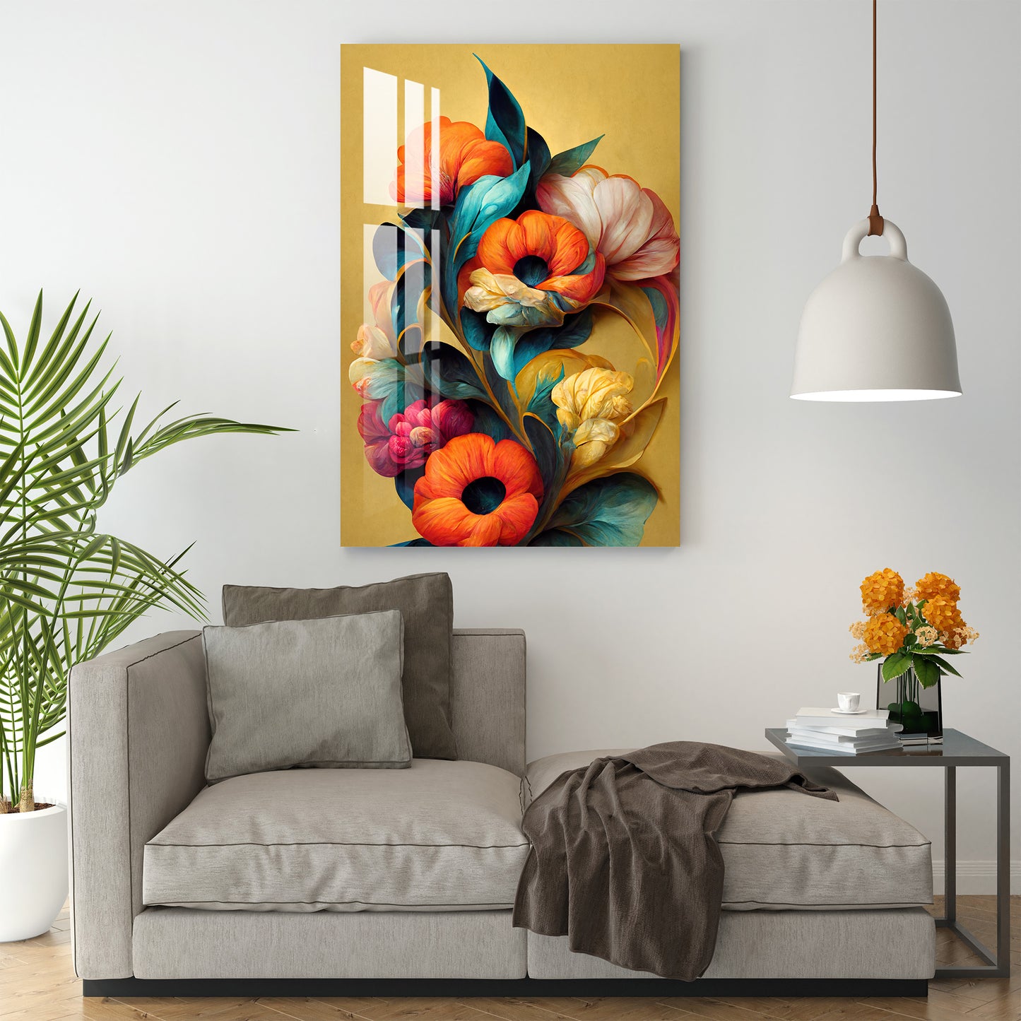 Radiant Flowers Acrylic Wall Art