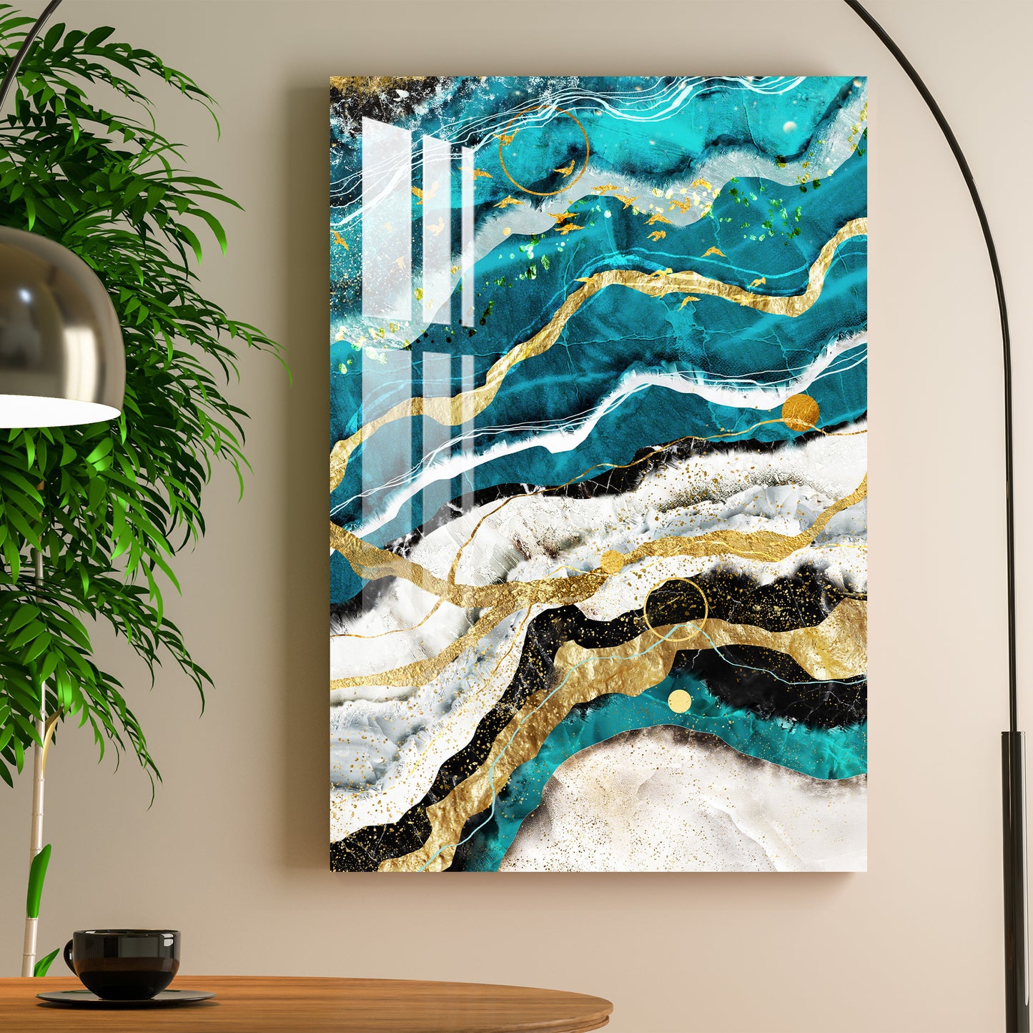 Abstract Waves Acrylic Wall Art