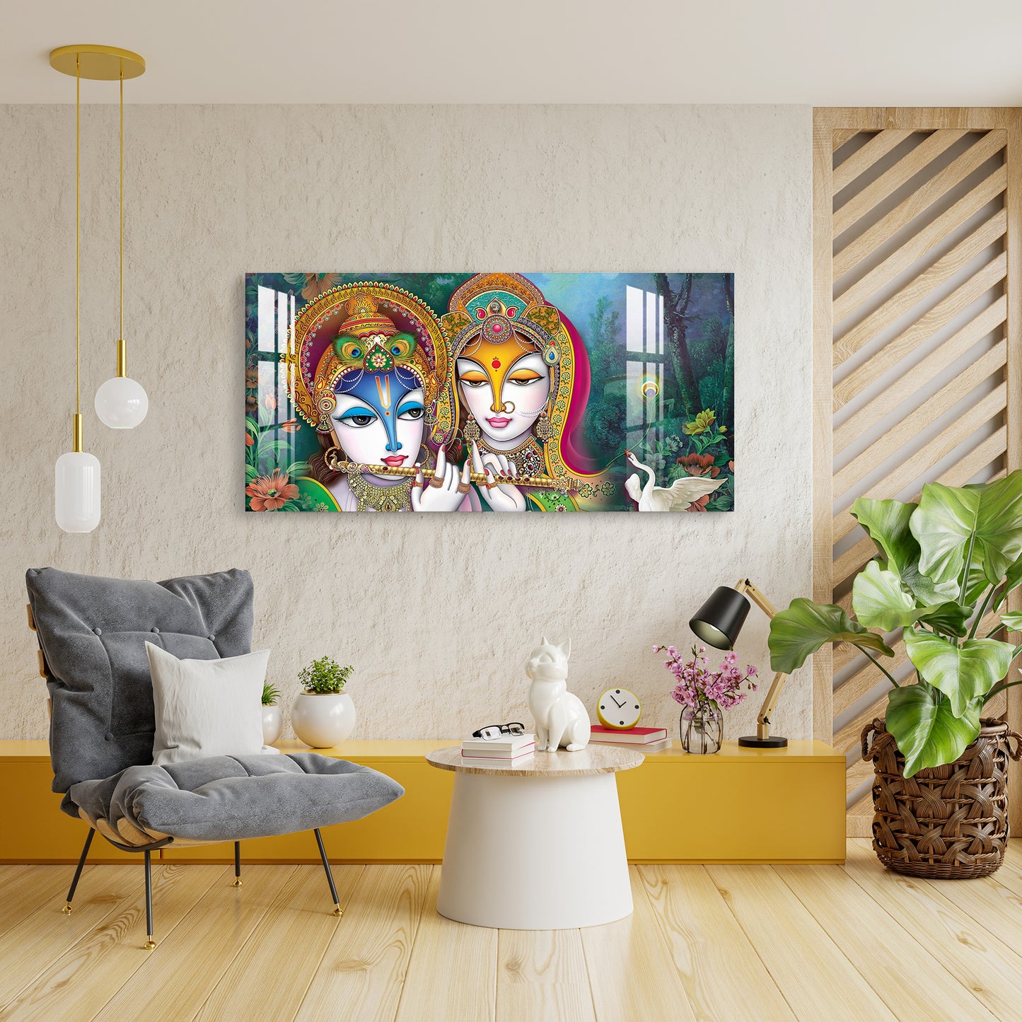 Designer Beautiful Radha Krishna Acrylic Wall Art