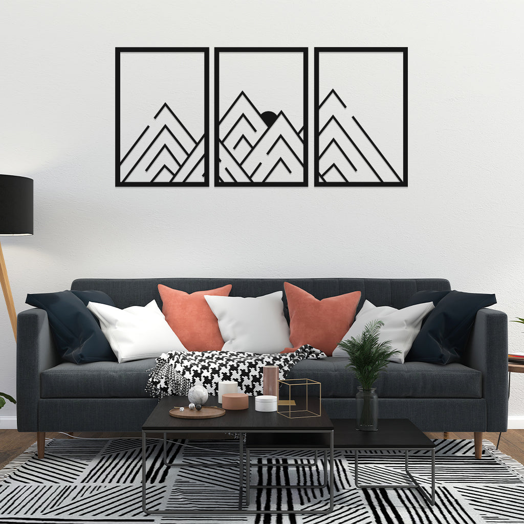 Simplest Mountain View Metal Wall Art