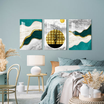 Sunny Morning Acrylic Wall Art (Set of 3)