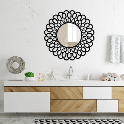 Elegant Round Metal Wall Mirror