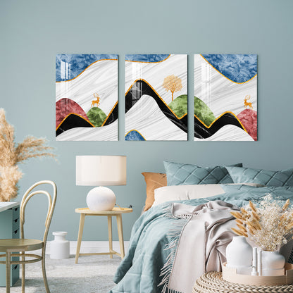 Chinese Landscape Acrylic Wall Art (Set of 3)