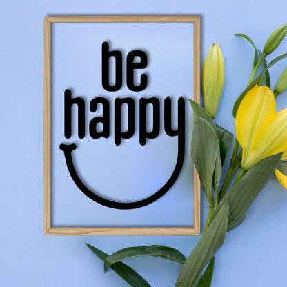 Be Happy Acrylic Frame