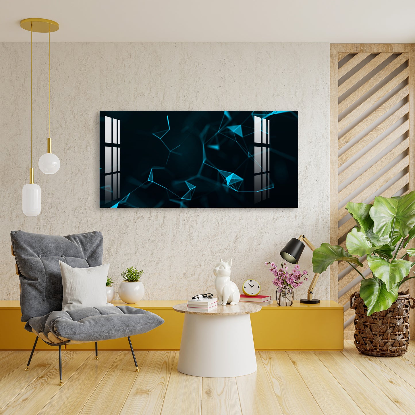 Reflective Diamond Acrylic Wall Art