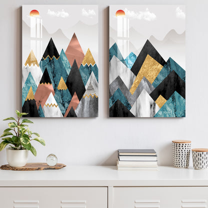 Sharp Peaks Acrylic Wall Art (Set Of 2)