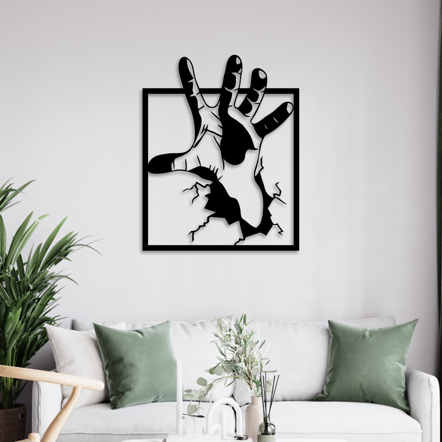 Power of Hand Metal Wall Art