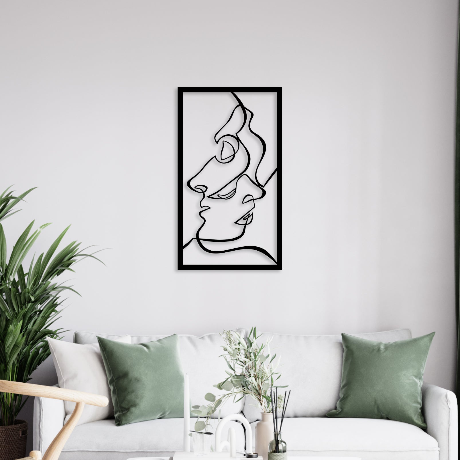 Face in Face Metal Wall Art