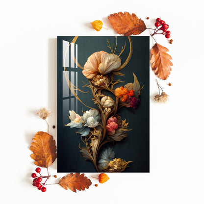 Rococo Flowers Acrylic Wall Art