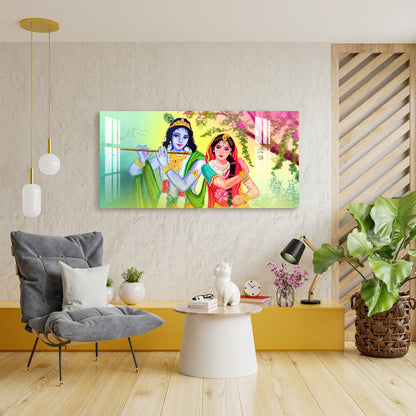 Beautiful Radha Krishna Acrylic Wall Art