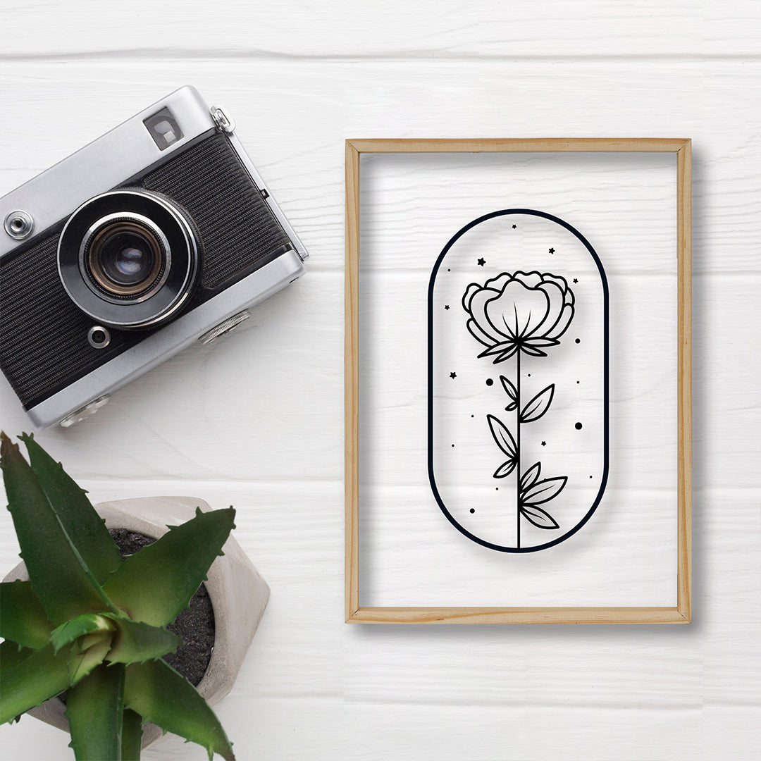 Attractive Single Flower Acrylic Frame