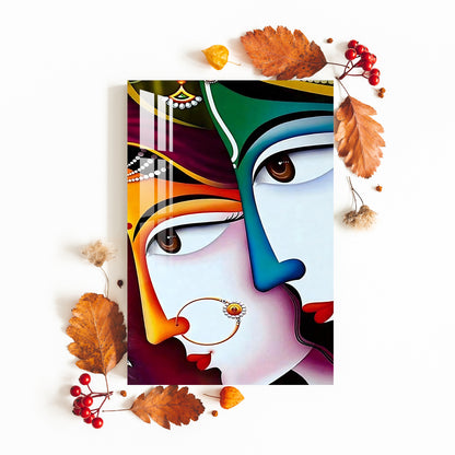 Face of Radha Krishna Acrylic Wall Art