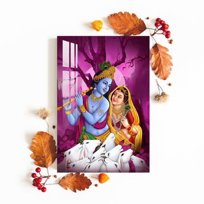 Radha Krishna in Gokul Acrylic Wall Art