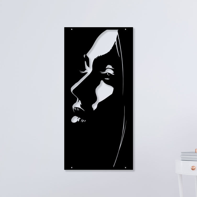 Woman Face Metal Wall Art