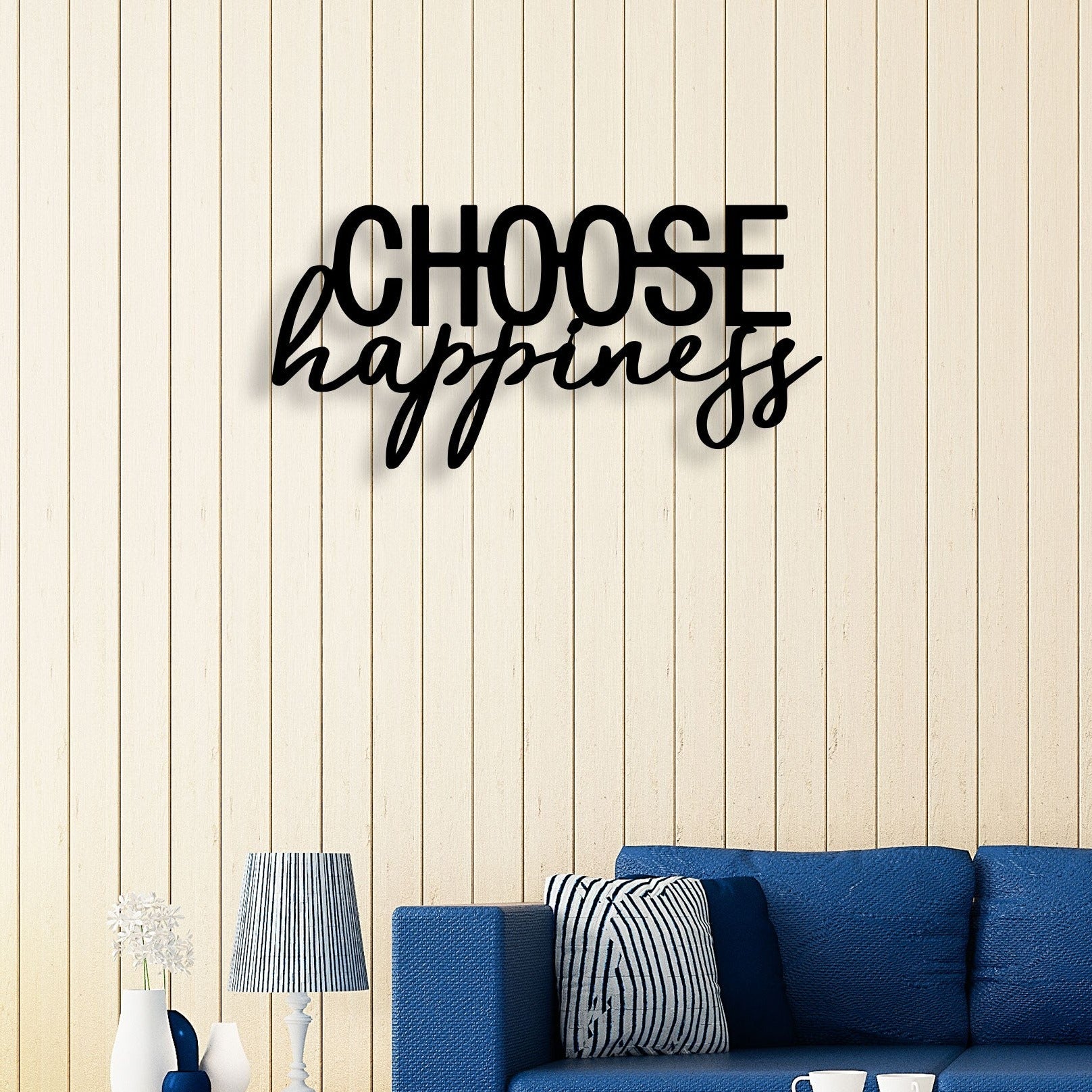 Choose Happiness Metal Wall Art