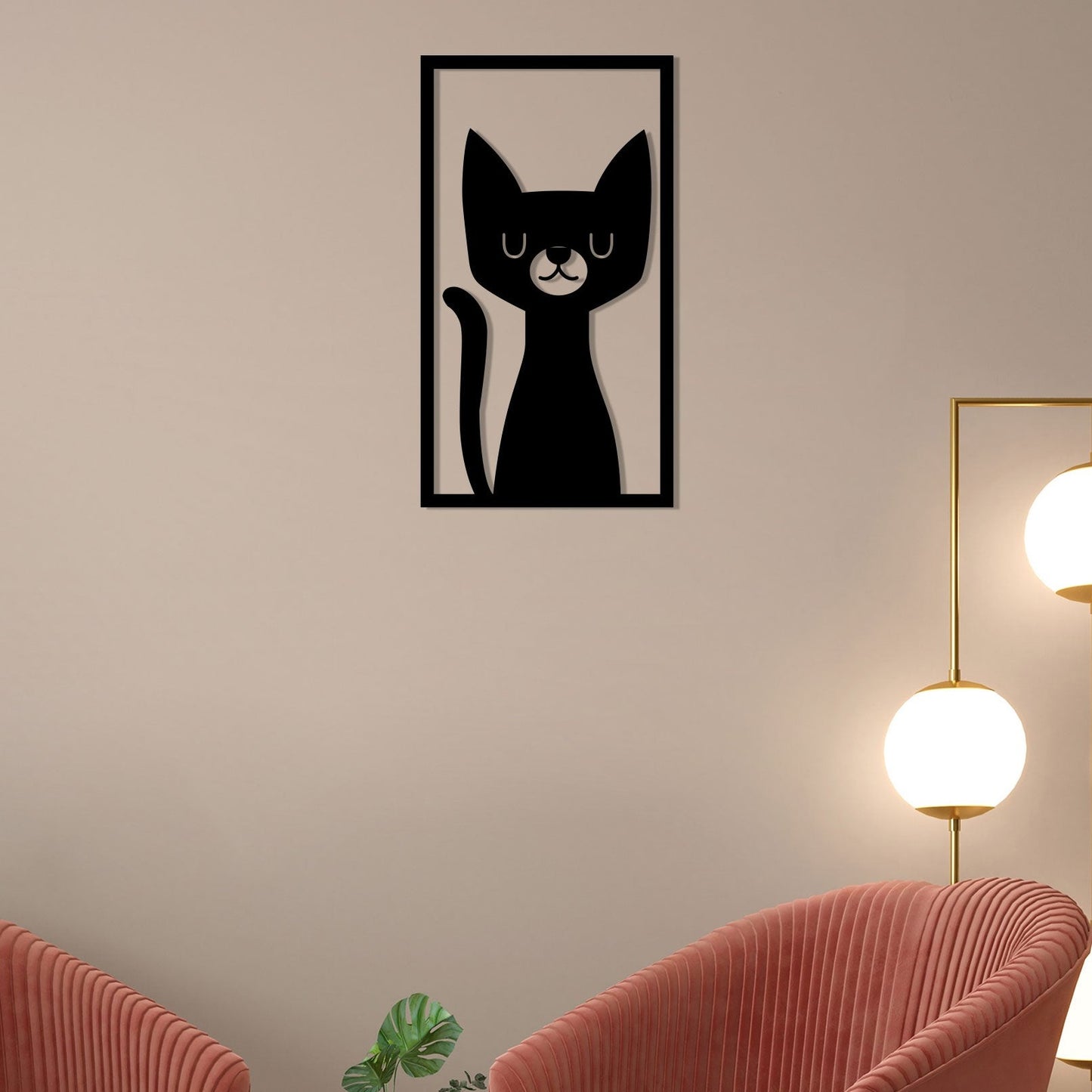 Beautiful Cat Metal Wall Art 3