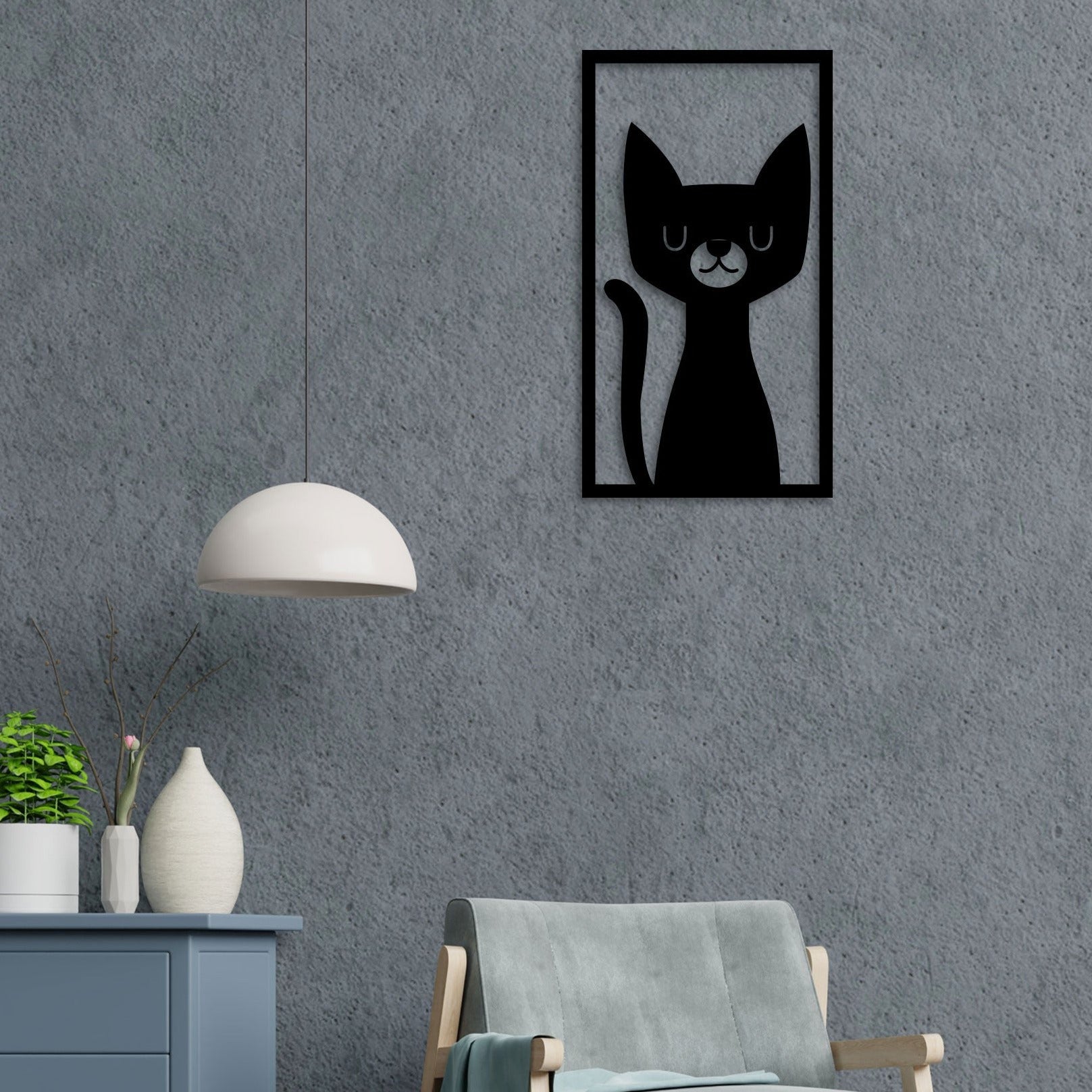 Beautiful Cat Metal Wall Art 5