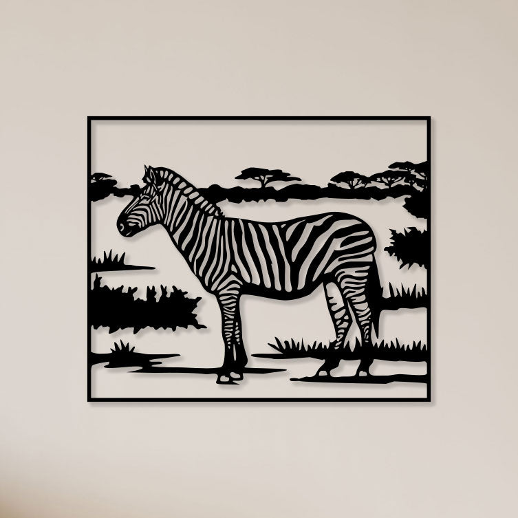 Zebra Metal Wall Art