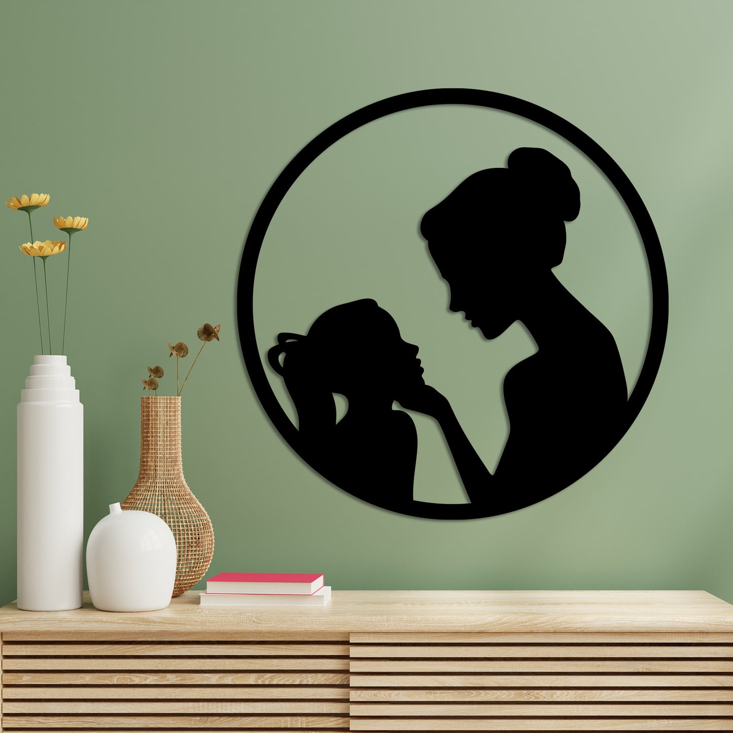 Mother & Daughter Metal Wall Art