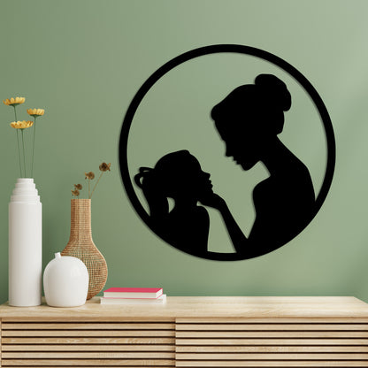 Mother & Daughter Metal Wall Art