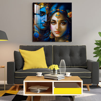 Beautiful Krishna Radha Acrylic Wall Art