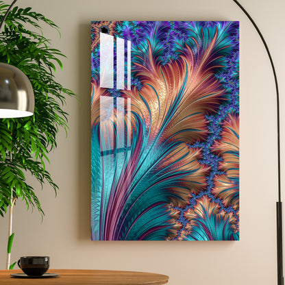 Multicolor Feather Acrylic Wall Art