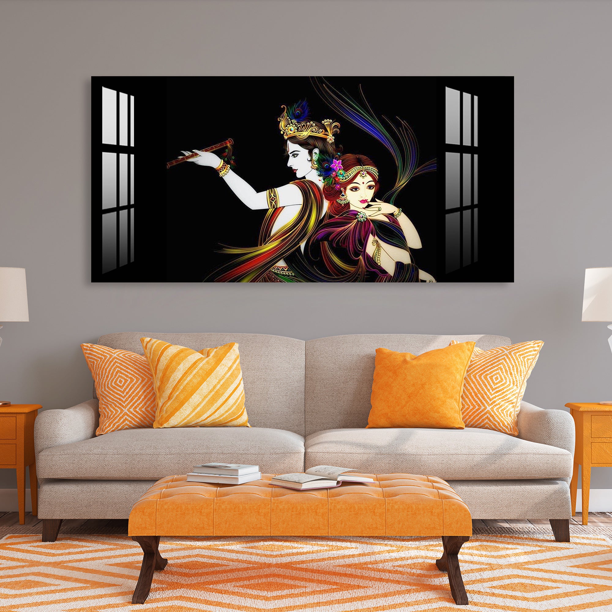 Majestical Radha Krishna Acrylic Wall Art