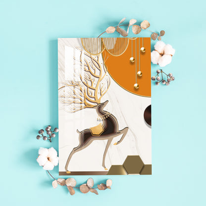 Ornated Deer Acrylic Wall Art