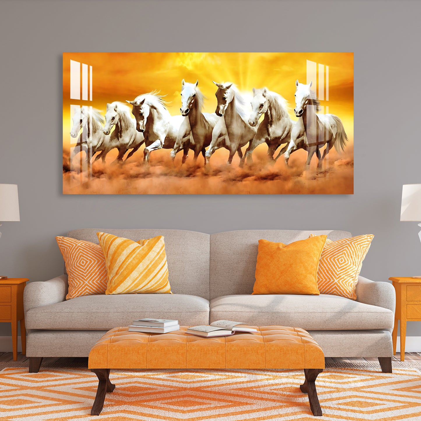 Horses of Wealth Acrylic Wall Art