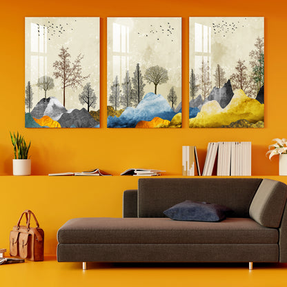 Nordic Landscape Acrylic Wall Art (Set of 3)