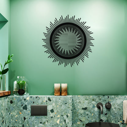 Classic Sunburst Metal Wall Mirror