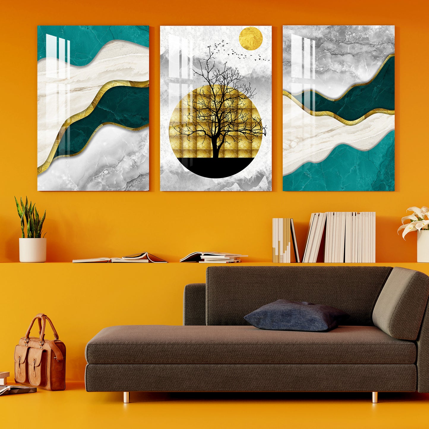 Sunny Morning Acrylic Wall Art (Set of 3)