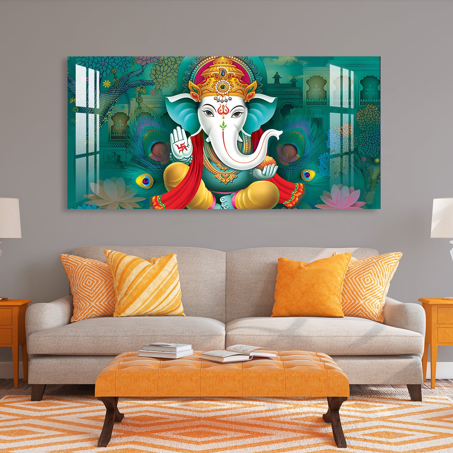 Swastika Ganesh Acrylic Wall Art