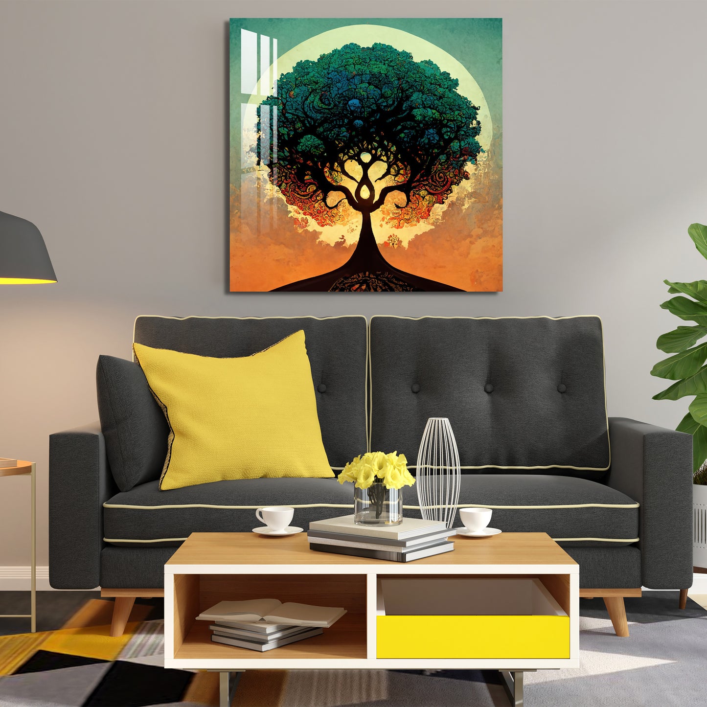 Lush Green Tree Acrylic Wall Art