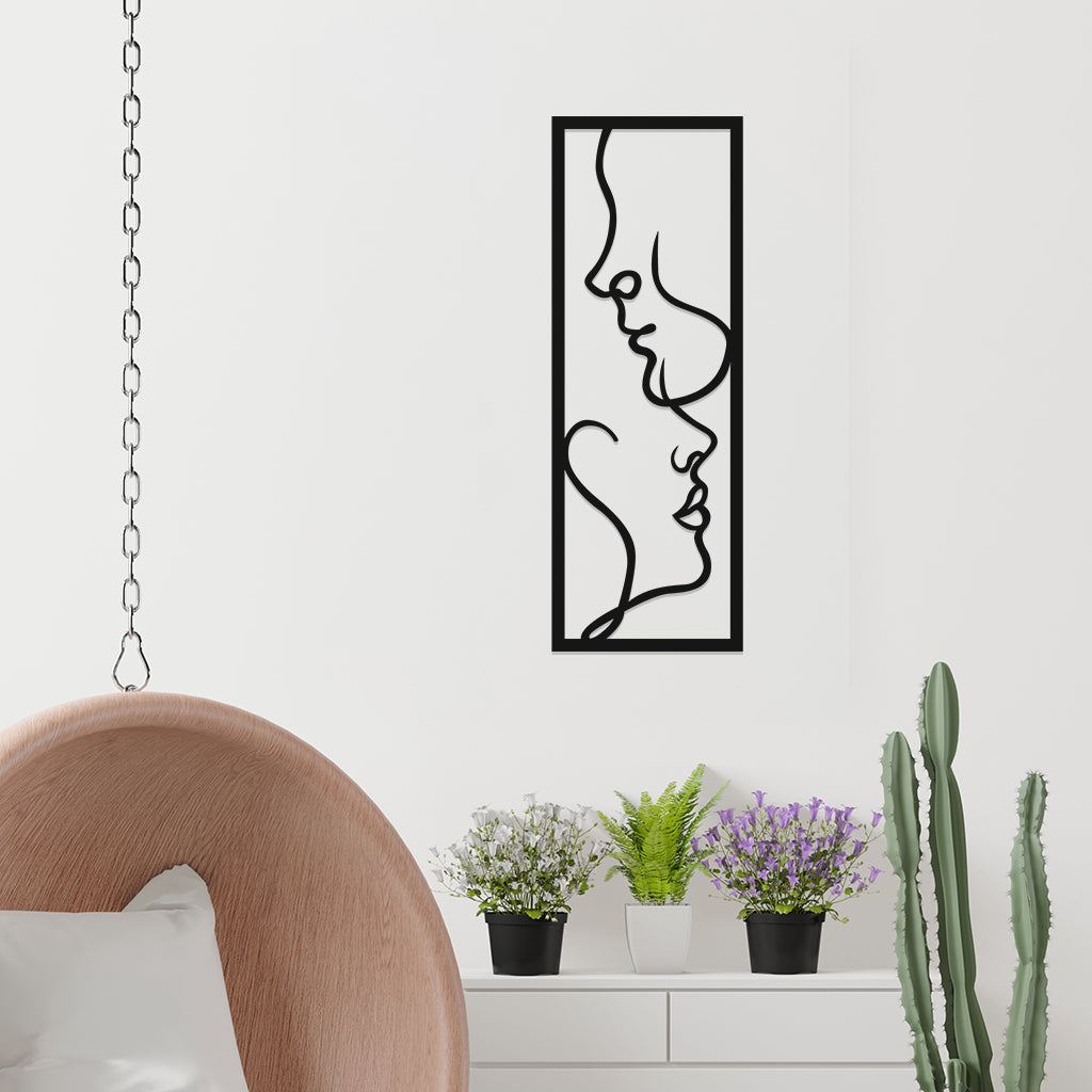 Frame of Faces Metal Wall Art