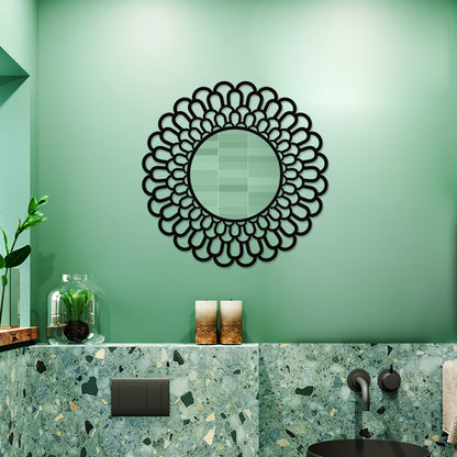 Elegant Round Metal Wall Mirror