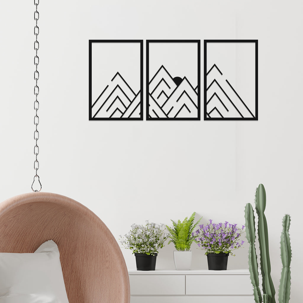 Simplest Mountain View Metal Wall Art