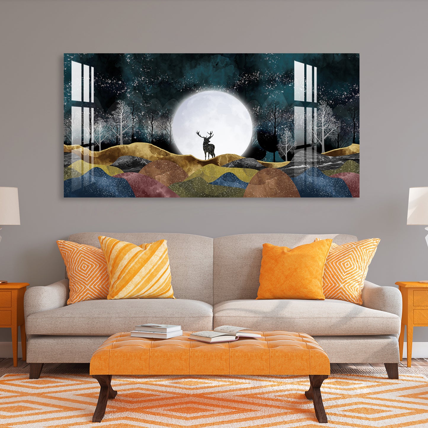 Moonlight Forest Acrylic Wall Art