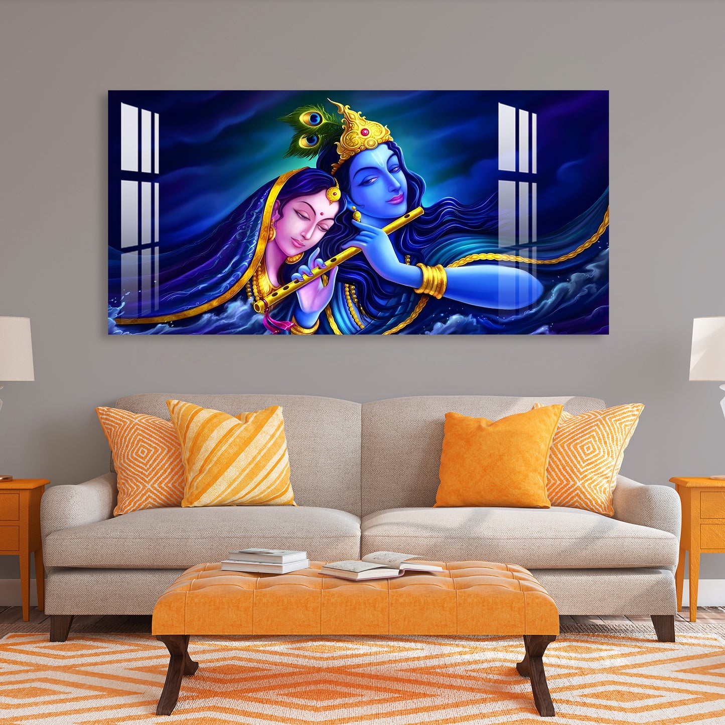 Shri Radhe Krishna Acrylic Wall Art